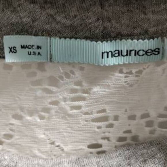 Maurices white gray cowled neck womens size XS fall sexy preppy long sleeve - Picture 4 of 4